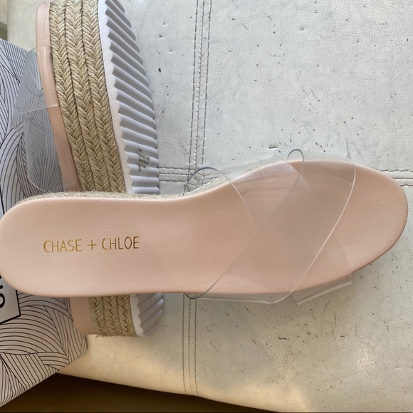 NWT Chase & Chloe Clear Platform Slide - Picture 7 of 7